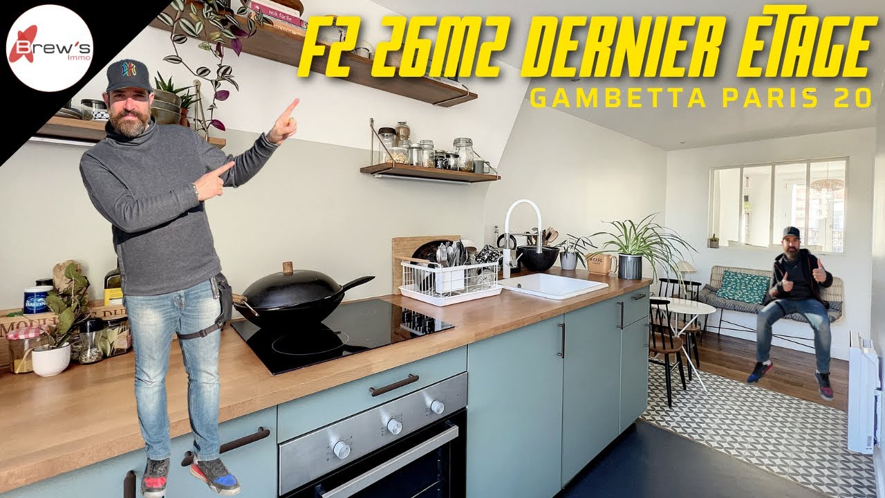 A vendre F2 refait &agrave; neuf dernier &eacute;tage &agrave; Gambetta Paris 20