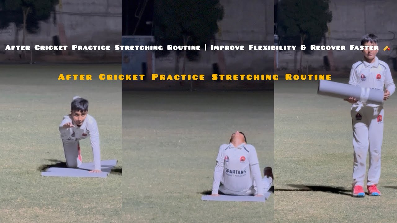 After Cricket Practice Stretching Routine | Improve Flexibility & Recover Faster 🏏@Vlogswithnikunj 