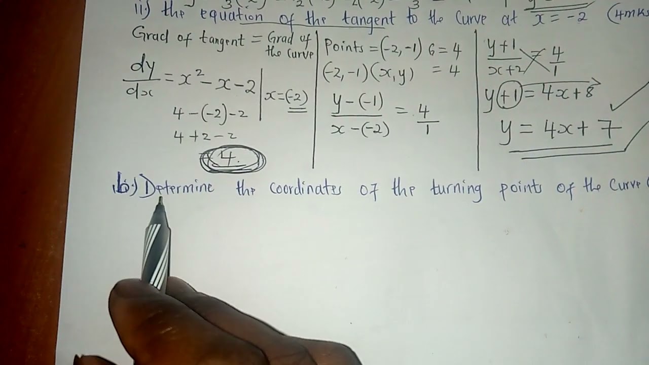 MATHEMATICS.CACULUS ( KCSE 2021 Pp1 No.24 )