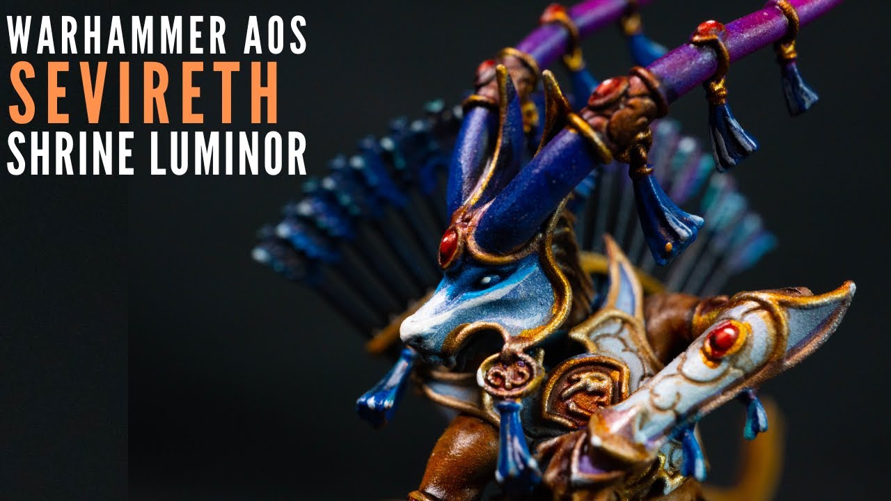 Cinematic - How to paint Warhammer Lumineth Realm-Lords Sevireth & Shrine Luminor