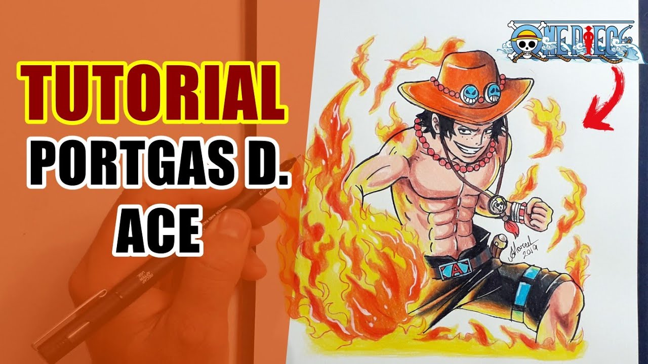 COMO DESENHAR FÁCIL O ACE DE ONE PIECE - Cómo dibujar anime
