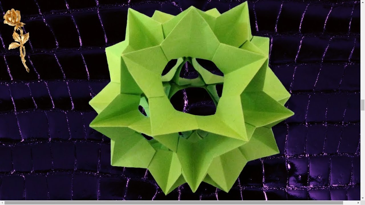 Origami modulaire-Kusudama 🔮 : Lazy Electra (Natalia Romanenko)