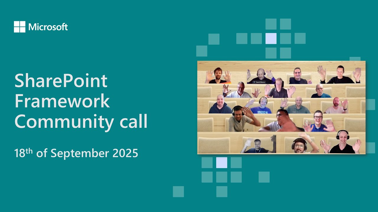 Встреча сообщества SharePoint Framework 18 сентября 2025 г.