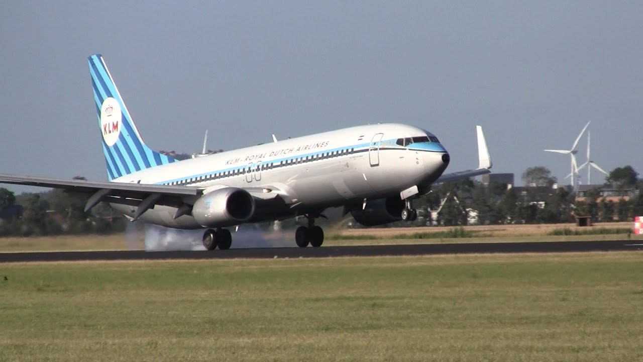 KLM ► Boeing 737-800 (Retro) ► Landing ✈ Amsterdam Airport Schiphol