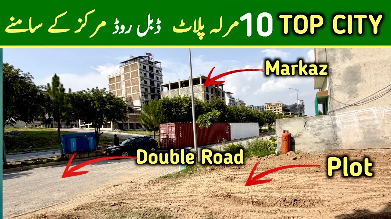 10 Marla Plot For Sale In Top City A Block on main double road near markaz 