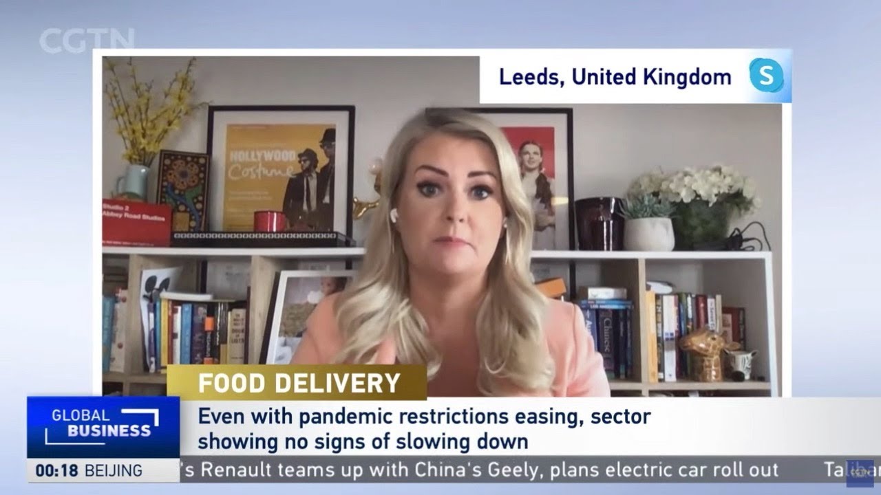 Kate Hardcastle MBE - CGTN - Food Delivery Companies - 10-08-21 - #TheCustomerWhisperer