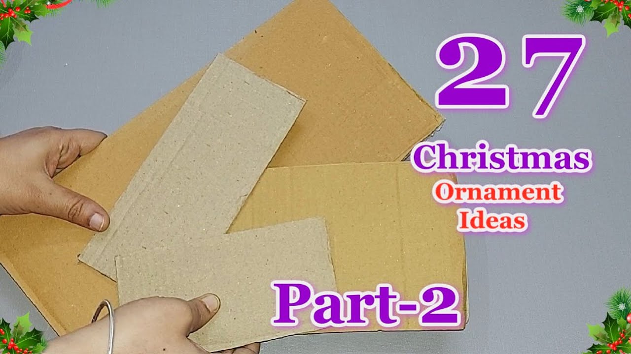 27 Christmas ornament making idea with cardboard/simple material (Part-2 )| Christmas craft idea🎄261
