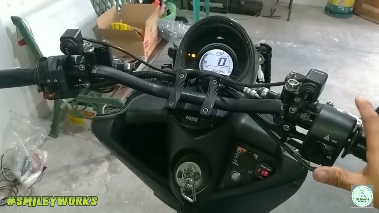 NMAX V1 - NAKED HANDLE BAR 1 YEAR PROBLEM - NEW INSTALLED OEM LEFT & RIGHT SWITCH - SMILEYWORKS