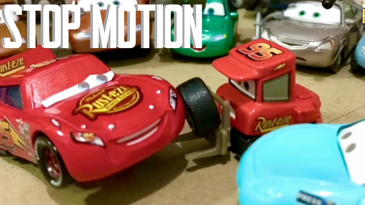 Mattel Disney Cars Stop Motion Scene - Lightning McQueen Interview, Kori Turbowitz Piston Cup Race