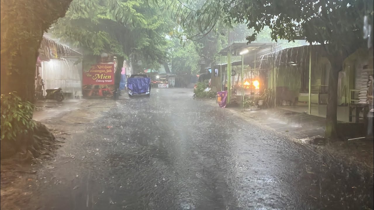 Massive Storm Hit the Suburban | Heavy Rain Walk | Rain Sounds for sleeping