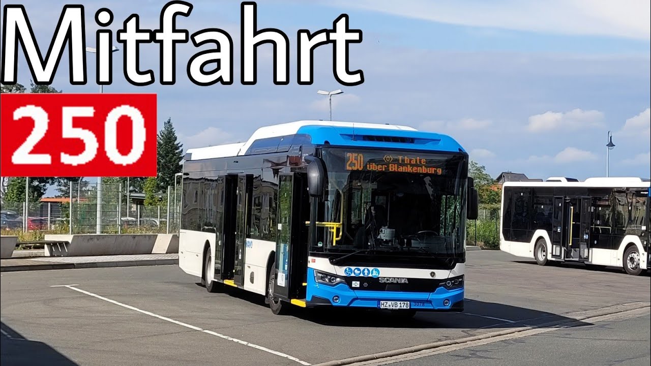 Mitfahrt | Scania Citywide LF II 12M CNG | Linie 250 | Wernigerode Hbf - Thale, Bahnhof