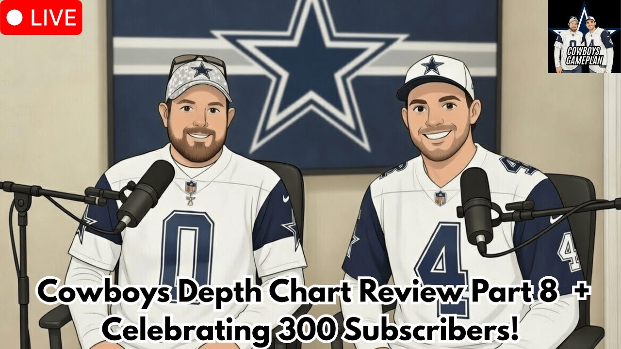 300 Subscribers! Lets Talk! Cowboys Depth Chart Review Part 8 | Cowboys Gameplan Live