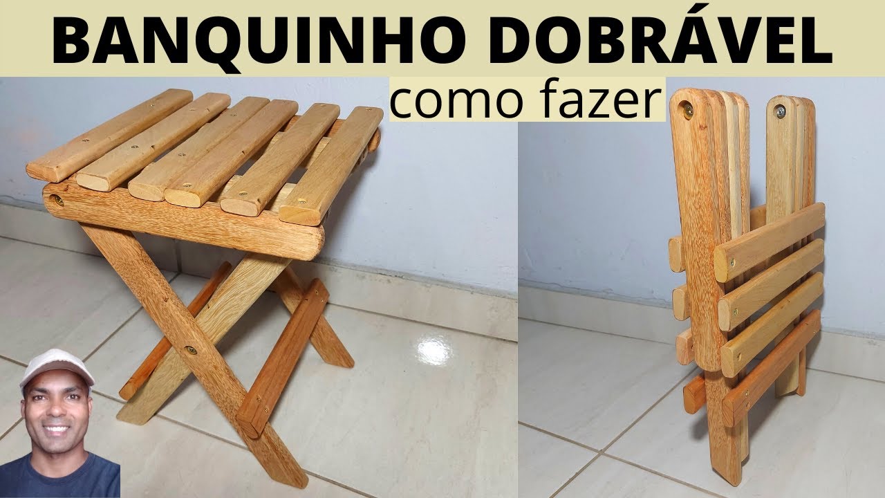 banquinho dobrável de madeira como fazer