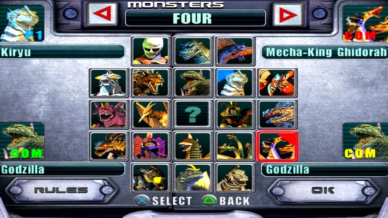 Godzilla: Unleashed (PS2) PCSX2 - All Characters Unlocked [4K60fps]