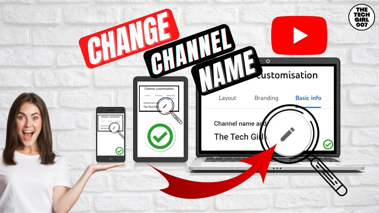 HOW TO CHANGE YOUTUBE CHANNEL NAME ON DESKTOP,  iPhone, iPad and Android devices