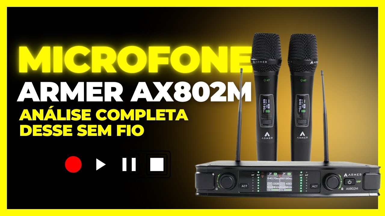 Microfone sem fio Armer AX802M - Análise COMPLETA