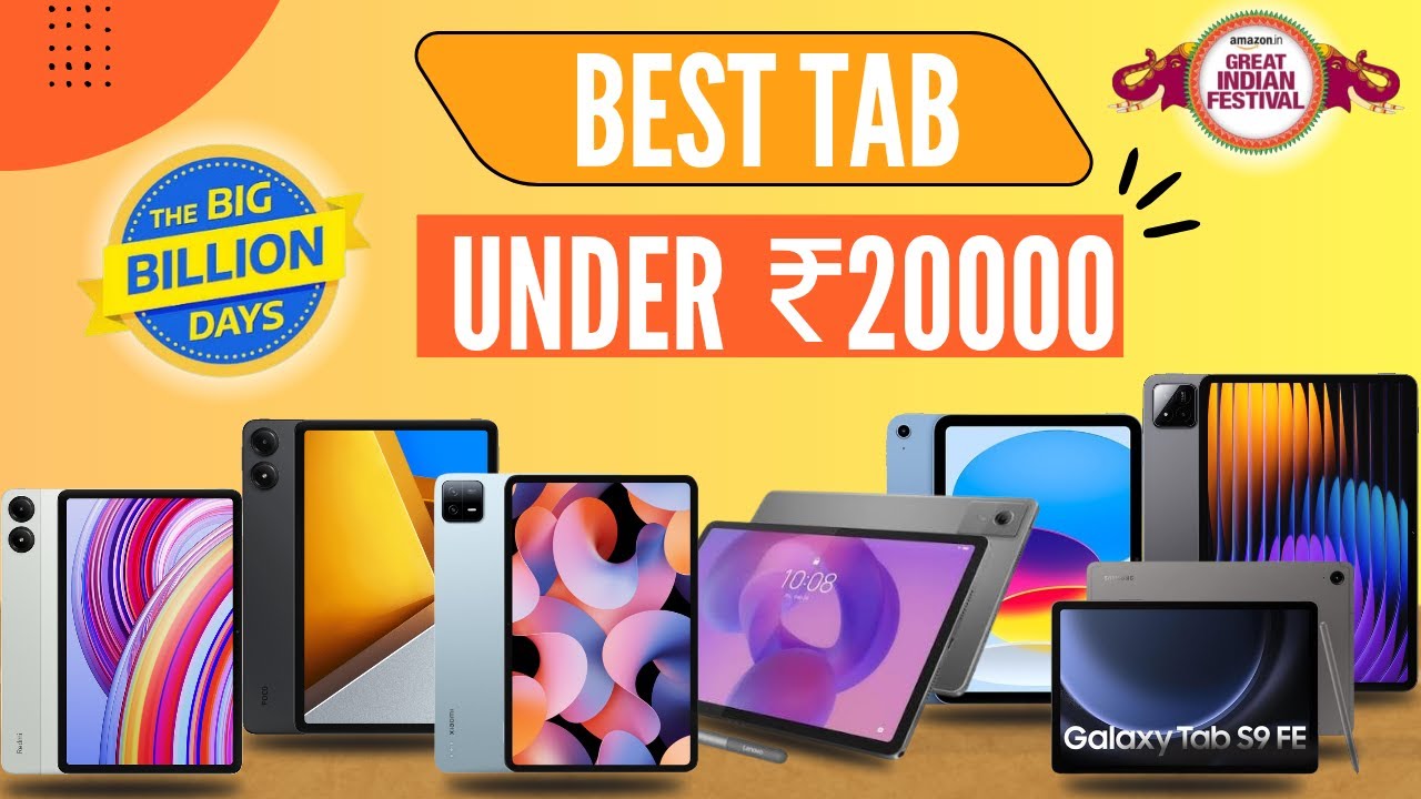Best Tablets Under 20000 in BBD Sale | Best Tablet Under 20k | Tab S9 FE,Ipad 10th Gen,Redmi Pad
