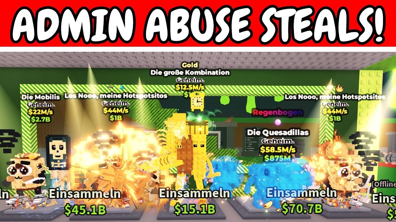 ICH HABE NOCH MEHR GEKLAUT… (ADMIN ABUSE 😈) | Beanie Methode – Steal a Brainrot