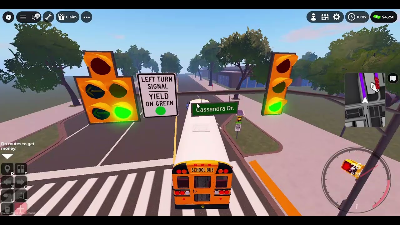 school bus simulator AM route (ROBLOX)