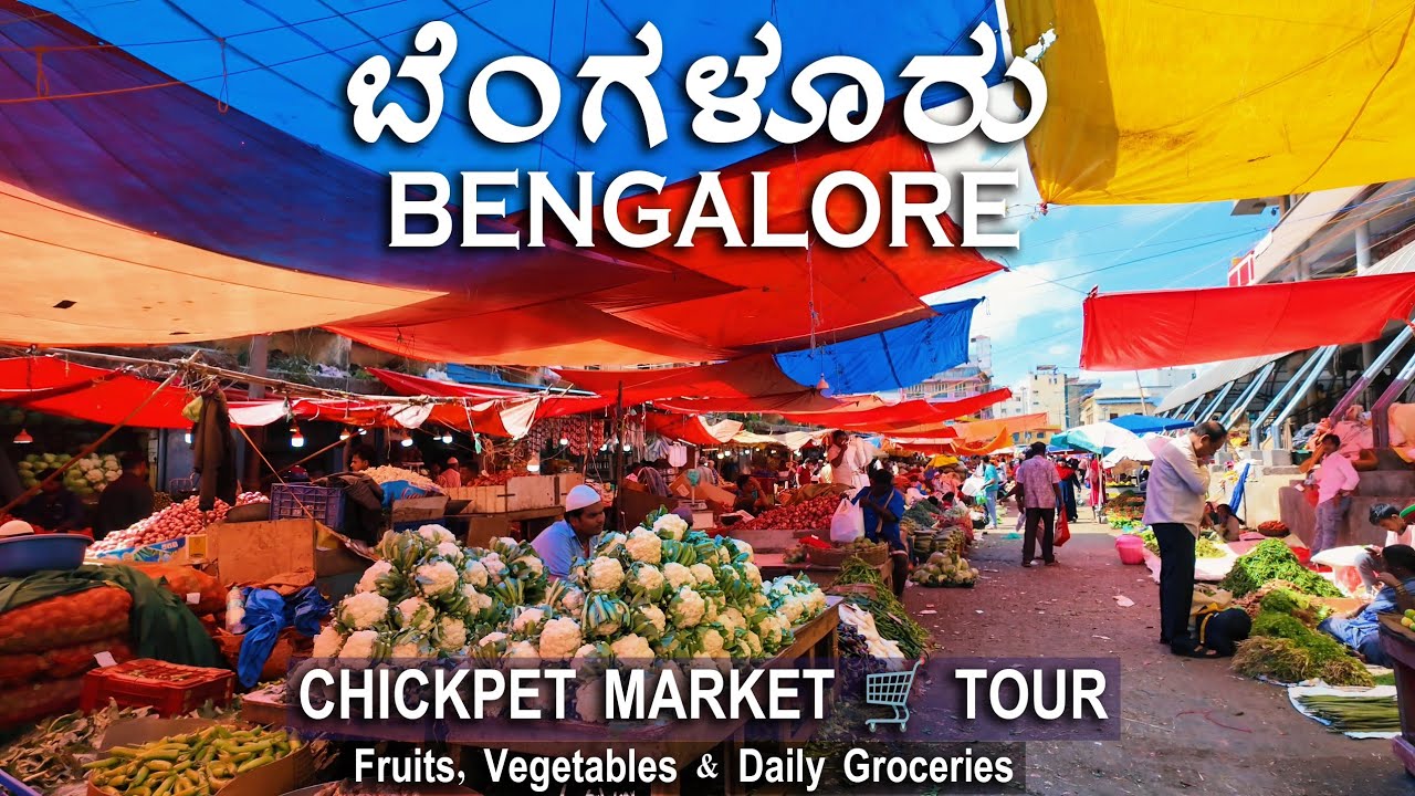 Inside Chickpet Market 🛒 | Fruits, Vegetables & Daily Groceries | Bangalore Walking Tour