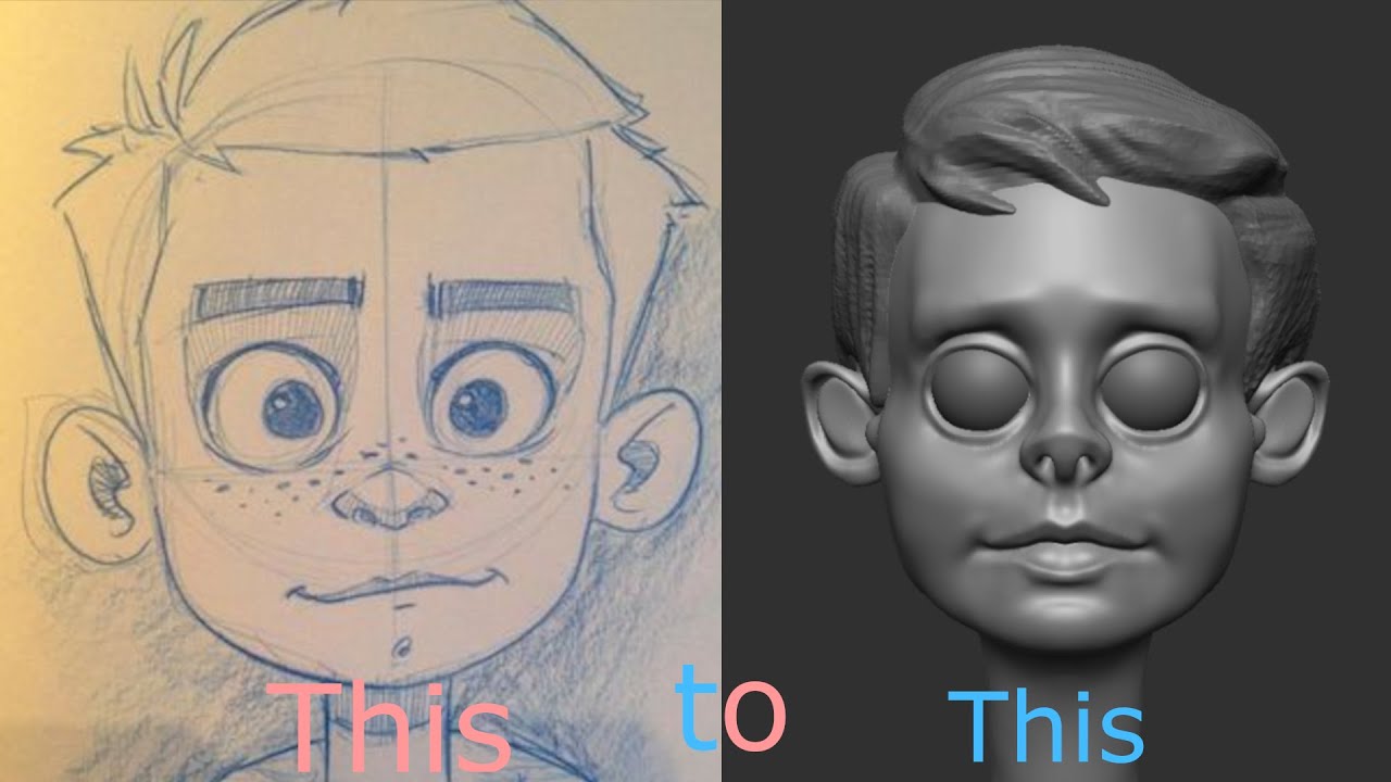 Zbrush cartoon style sculpting