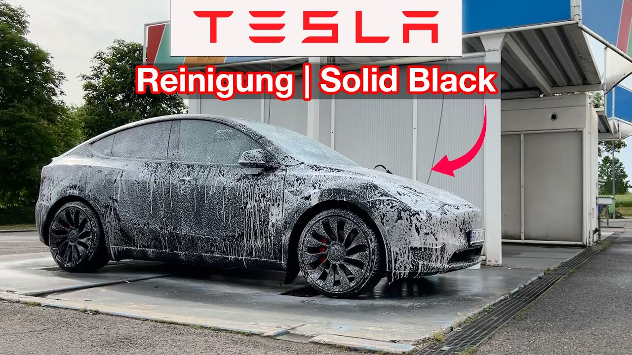 SO reinige ich meinen TESLA Model Y Performance | Pflege des schwarzen Uni Lack´s