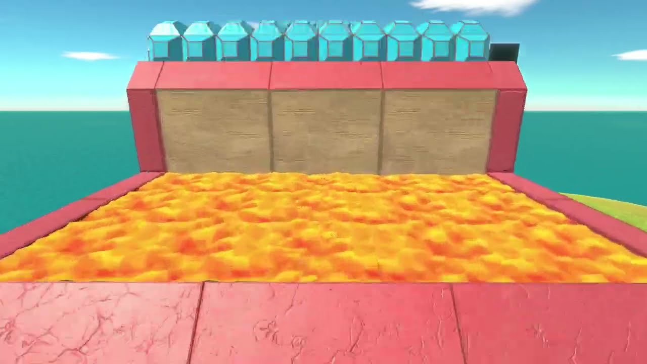 Bouncing Over Obstacle Stairs - Animal Revolt Battle Simulator