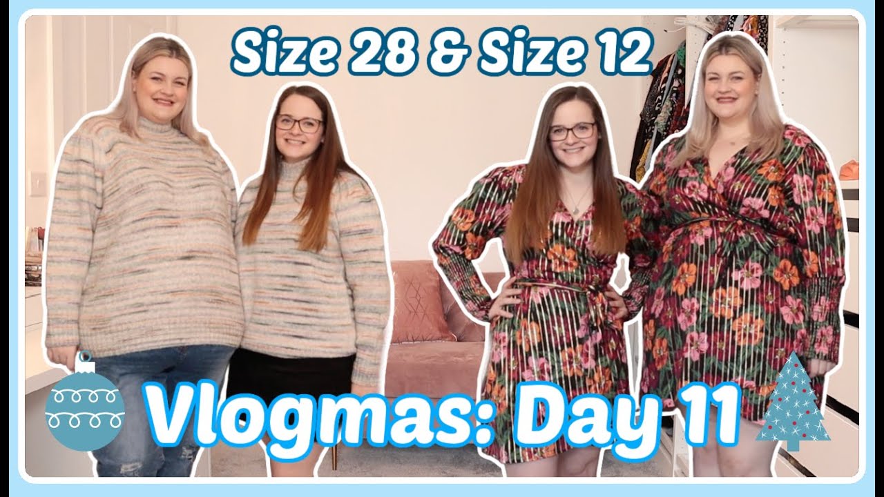 Vlogmas Day 11 🎄 Simply Be Plus Size Try On Haul With My Sister! | UK Size 28 & Size 12 💖