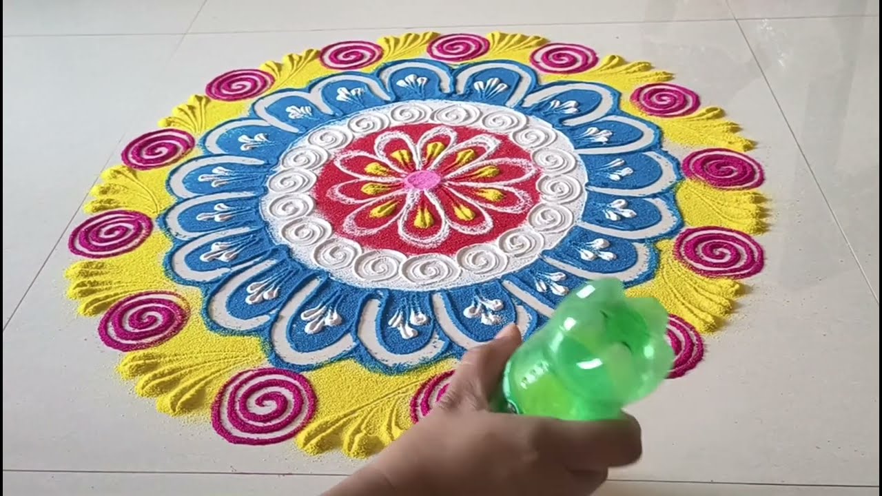 Easy and beautiful rangoli || Beautiful  sankranti rangoli || rangoli for diwali|| festival rangoli 