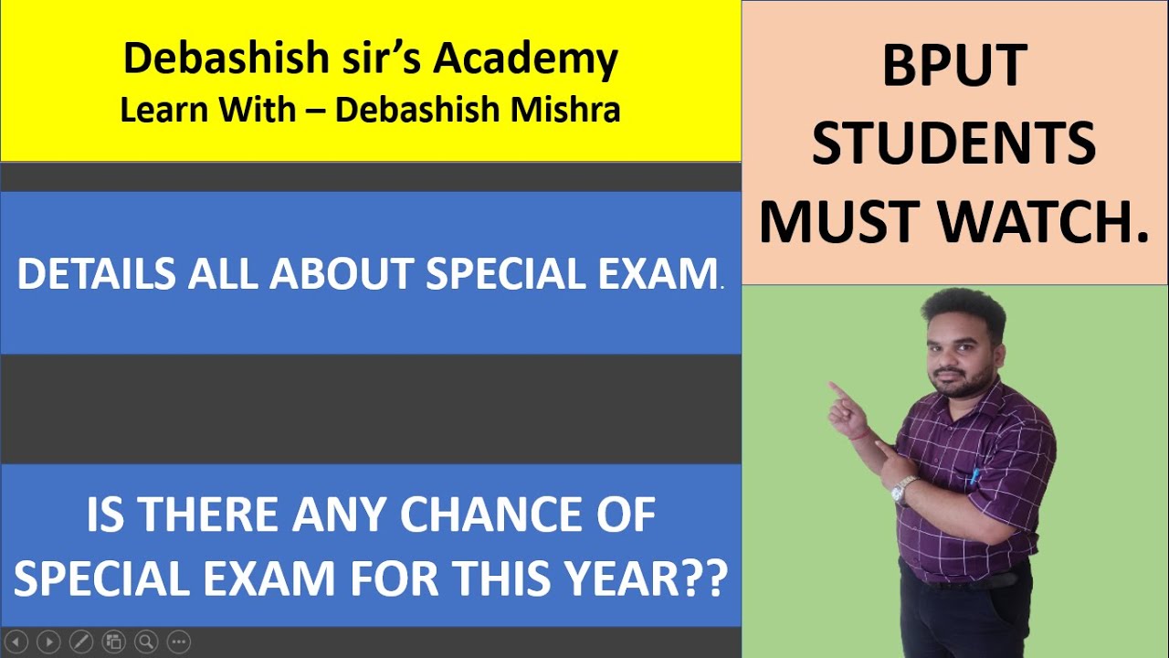 DETAILS ALL ABOUT SPECIAL EXAM.