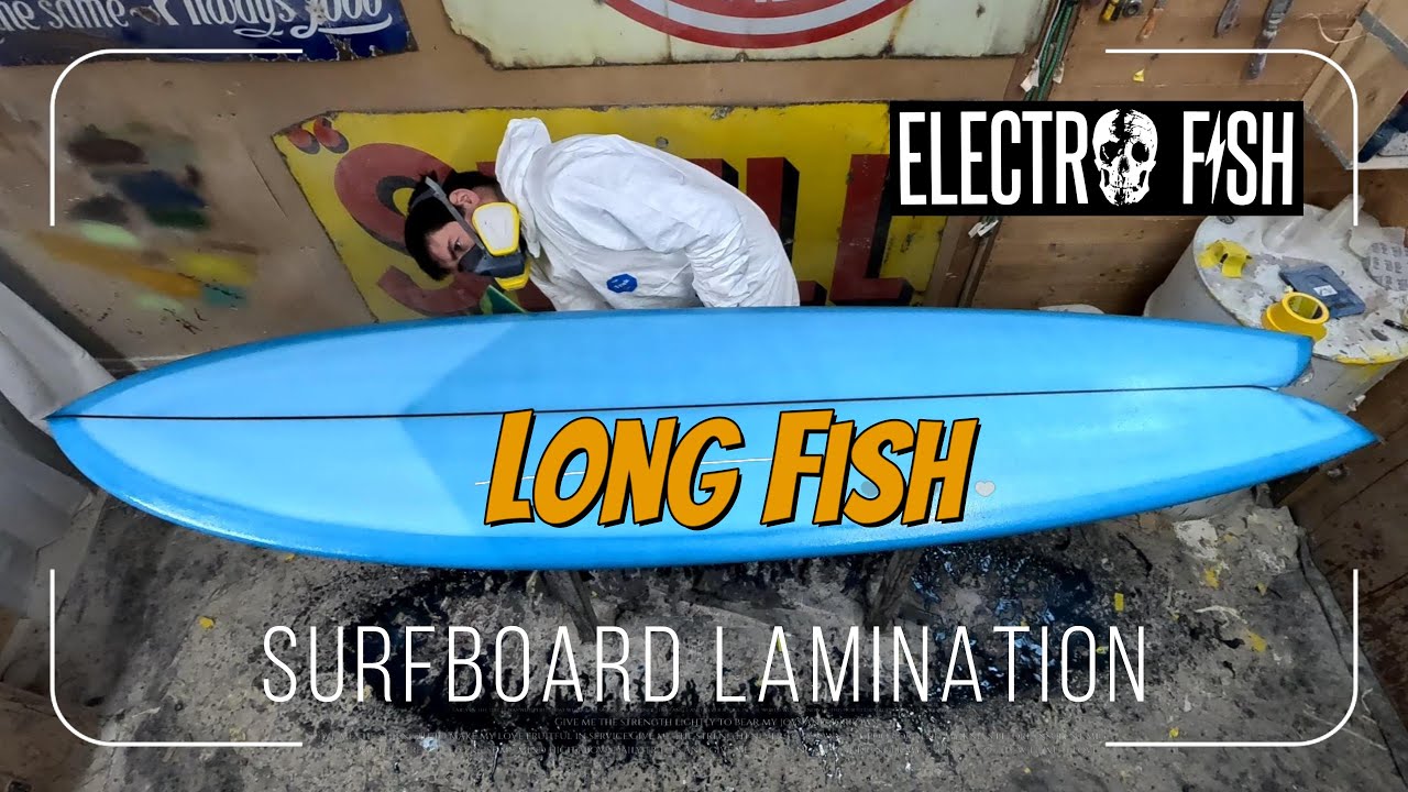Long Fish Surfboard Lamination Colour Resin Tint Glassing Midlength How to Laminating GoPro Hero 12