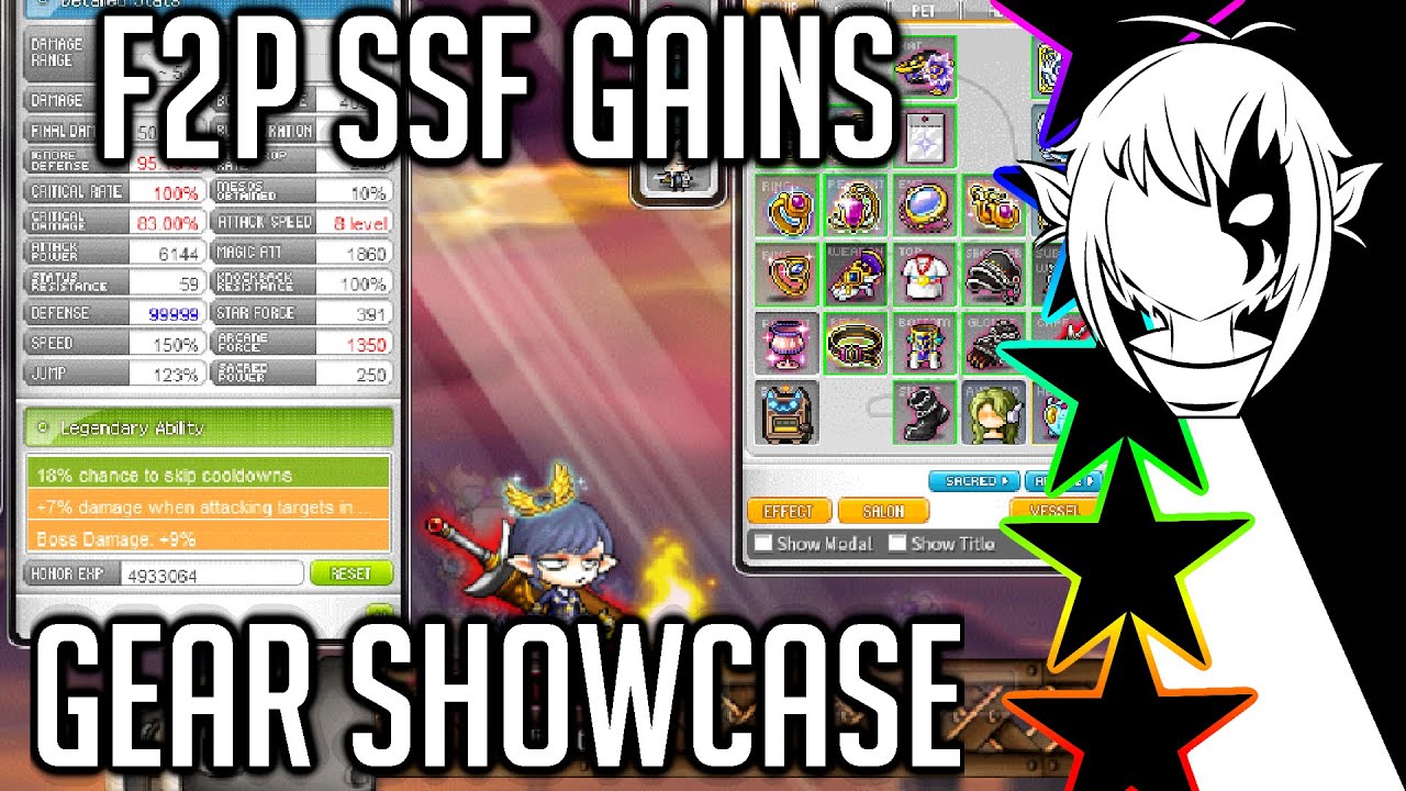 Adele Gear Showcase + Shining Starforce Gains - F2P Reg Server