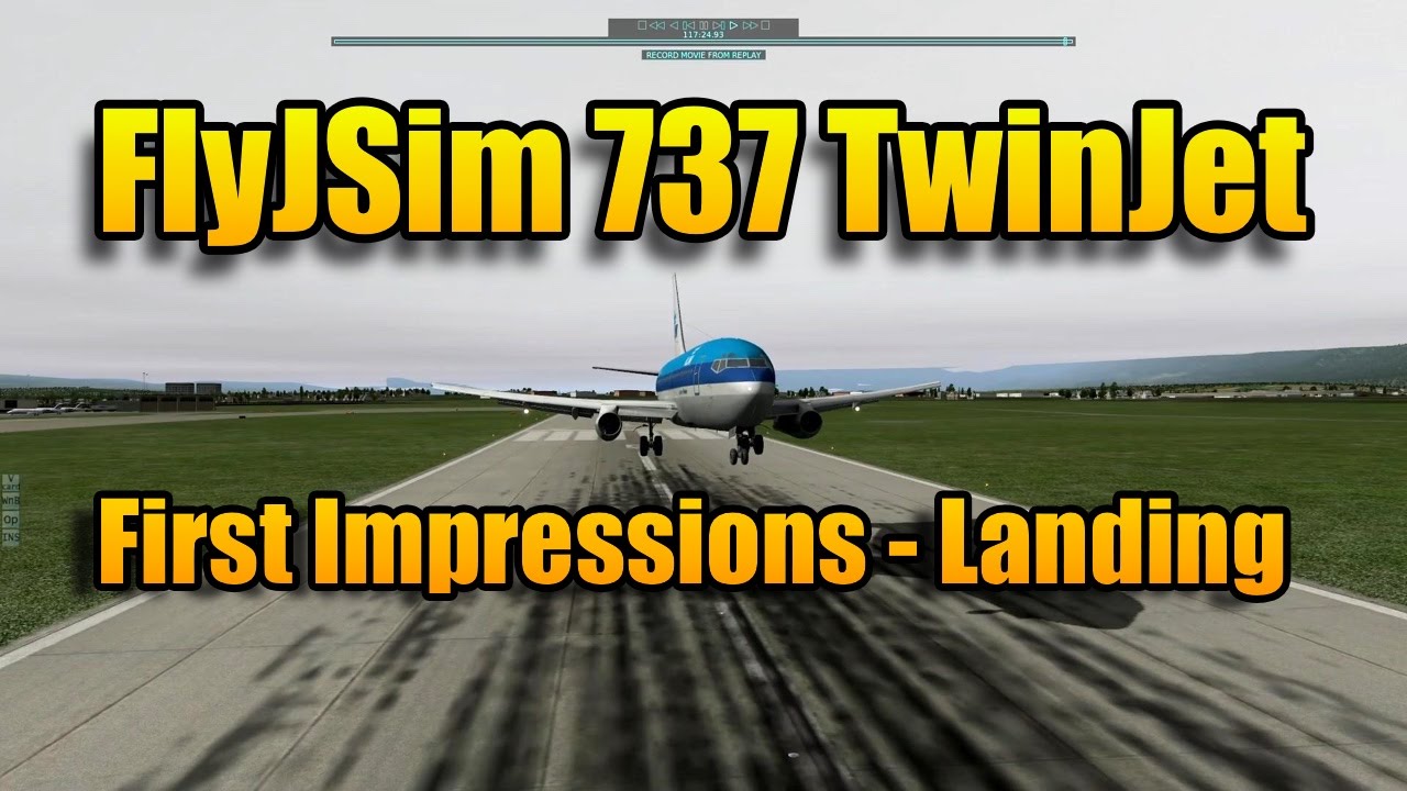 FLYJSIM 737 TWINJET - LANDING IN GENEVA