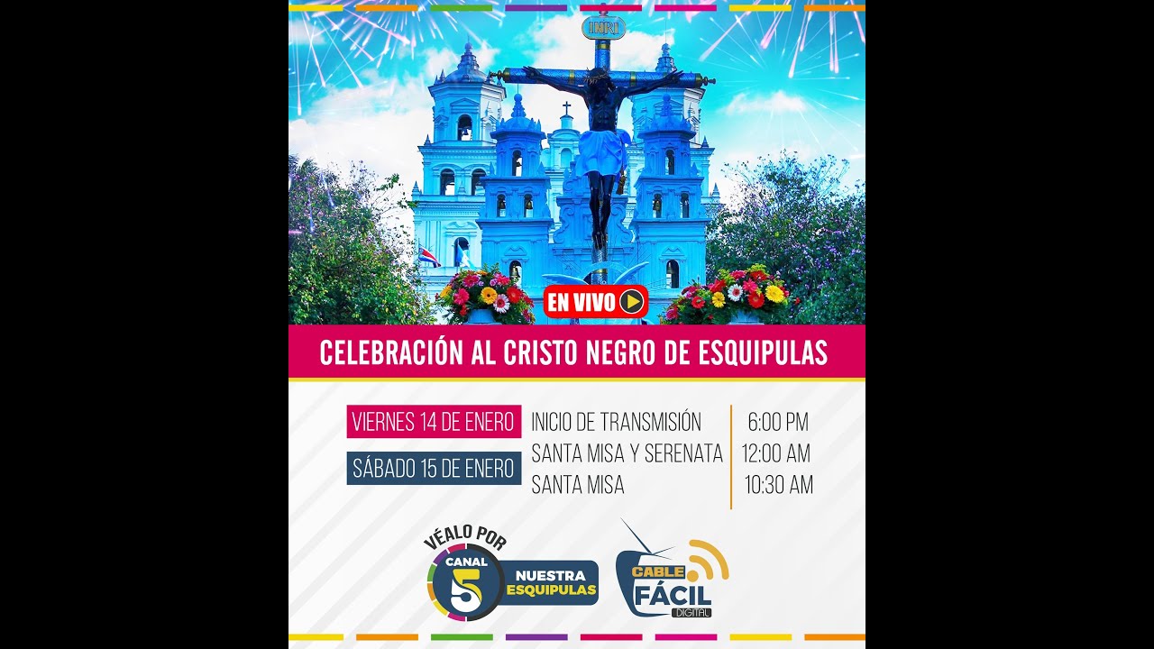 Procesión de la milagrosa imagen del Cristo Negro de Esquipulas 14 de enero 2023 #Esquipulas