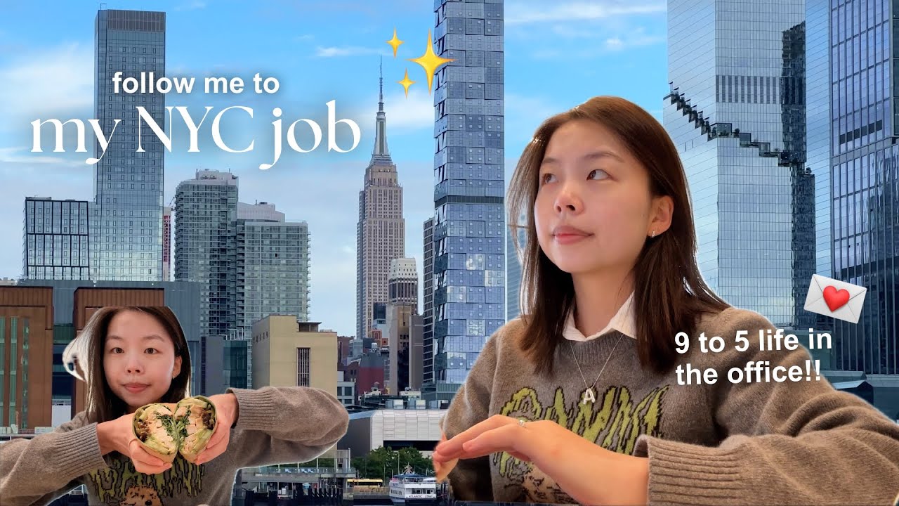 follow me to my 9-5 NYC job! ferry rides, office food, 💌 meeting up w/ my ex-manager, weekend funss