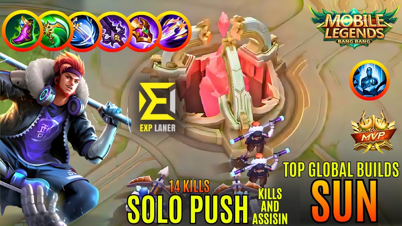 14 KILLS IN SOLO RANK | WAY TO REACH IMORTAL | BEST BUILDS FOR SUN | MLBB | #mlbb #mobilelegends