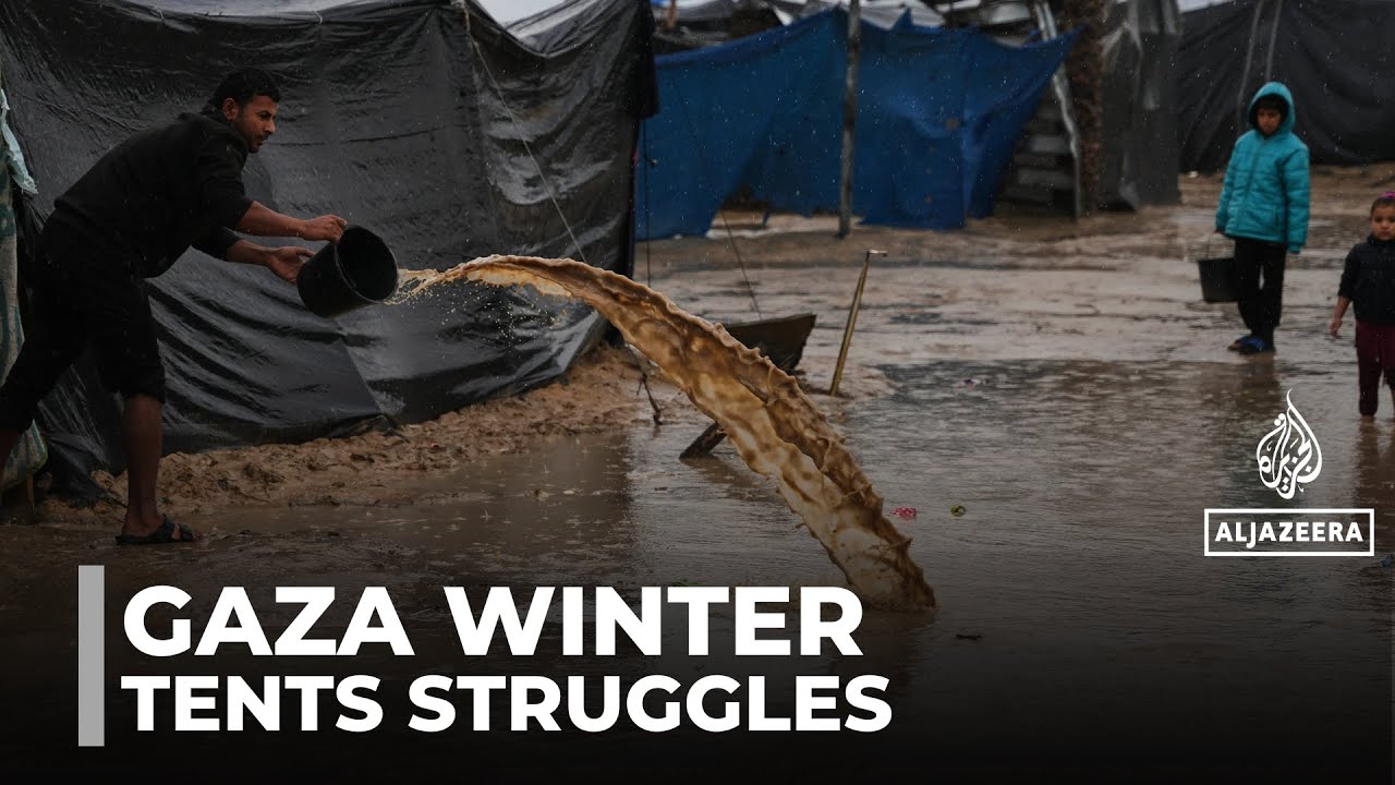 Winter misery in Gaza: Makeshift tents offer little protection from weather