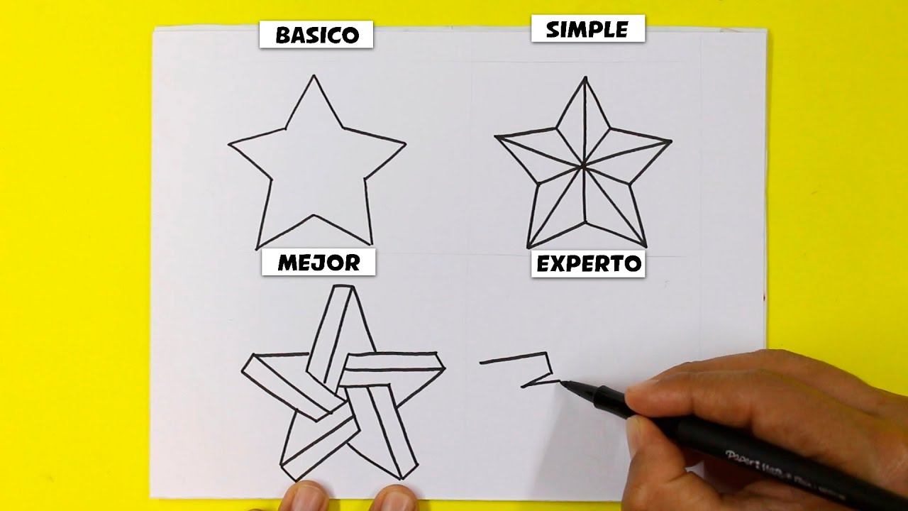 Drawing and Coloring STAR - 2024 -Transformations ⭐How to Draw STAR