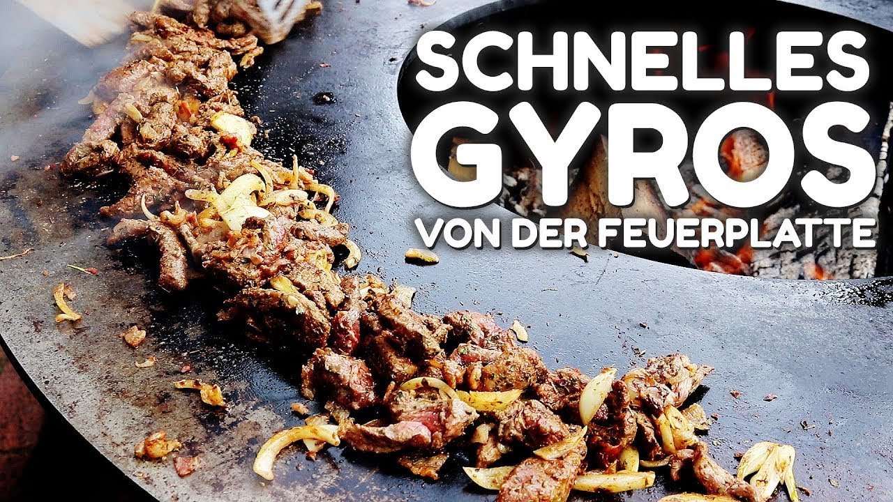 REZEPT: GYROS STYLE VON DER FEUERPLATTE - schnell & einfach selber machen!