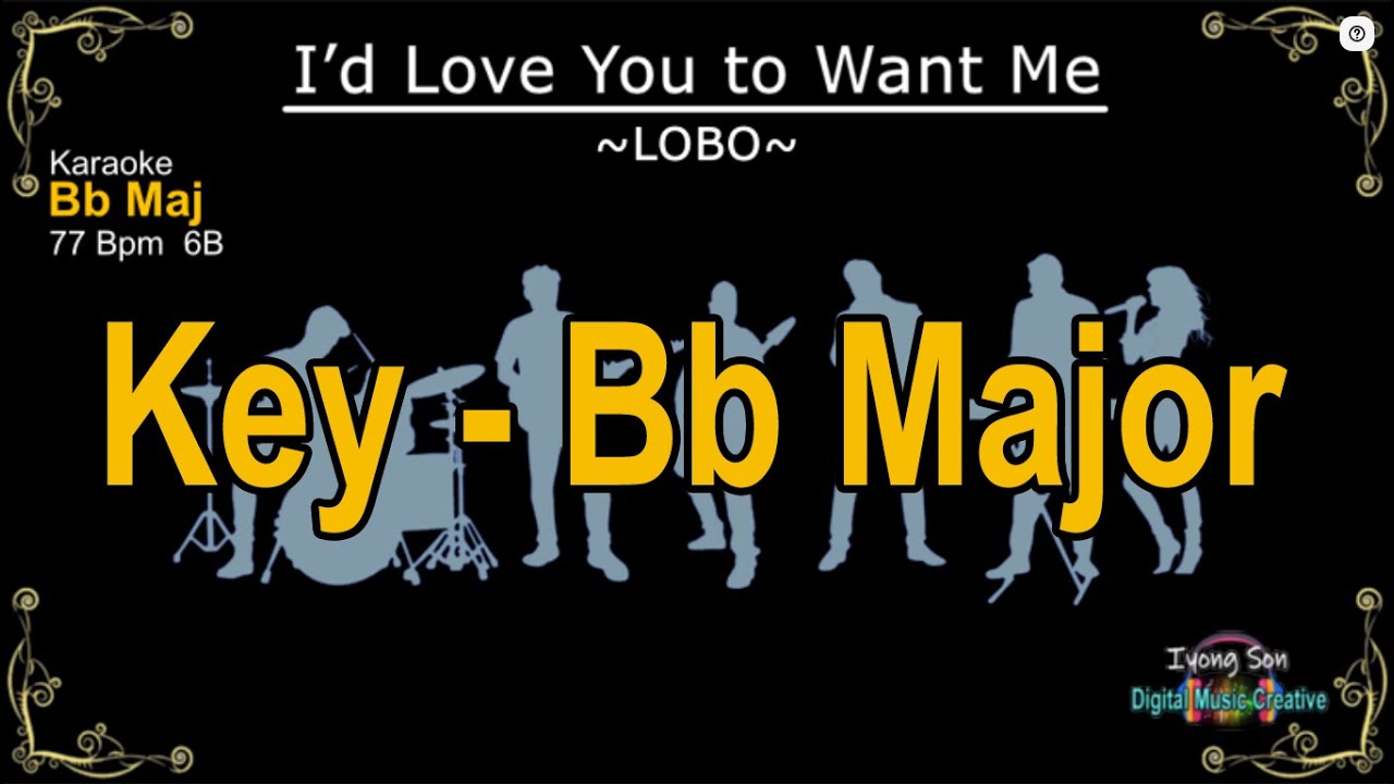 I'd Love You To Want Me - Lobo - Karaoke - Bb Maj