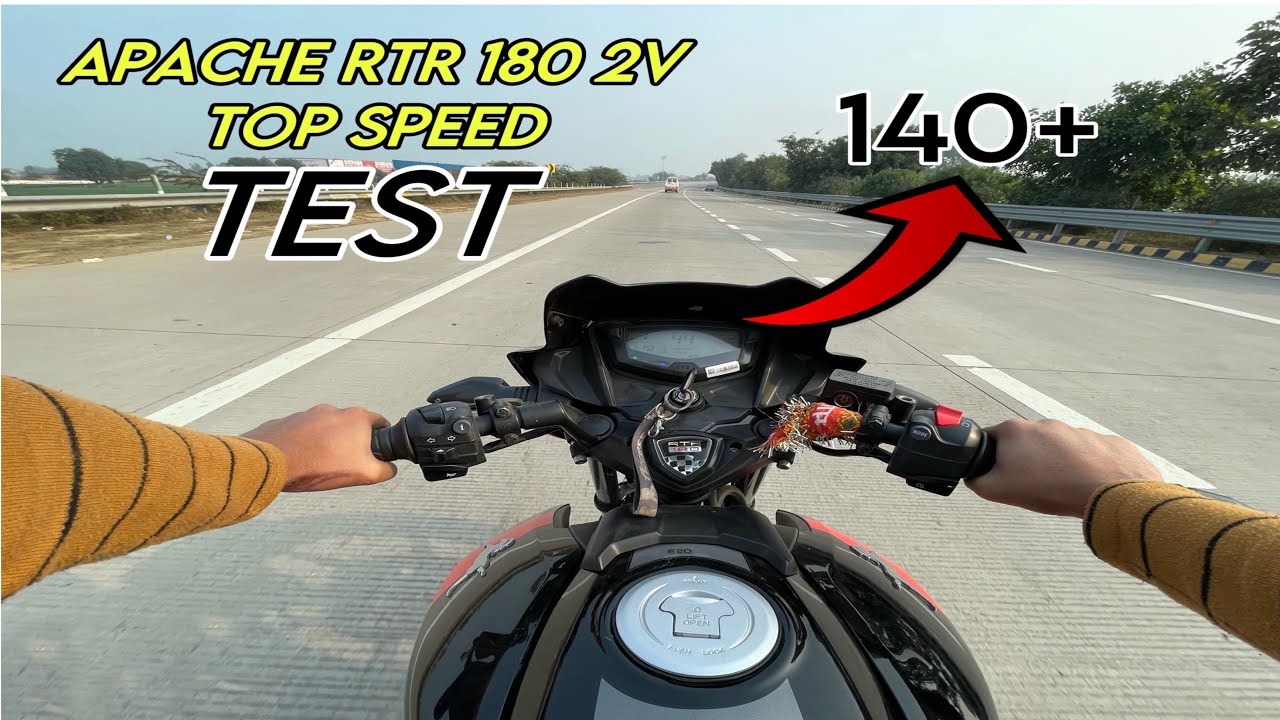 Apache rtr 180 2v rm top speed test new 2023 model #apache