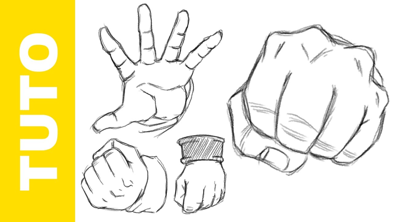 Comment dessiner Dragon Ball Z LES MAINS Tutoriel