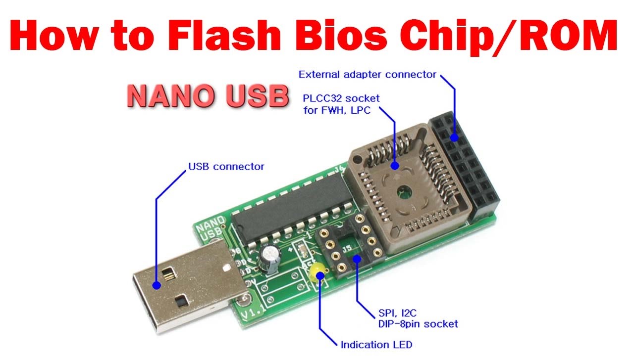 NANO USB BIOS Programmer - How to flash Bios Chip