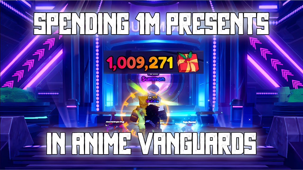 Spending 1Million Presents In The New Winter Event | Anime Vanguards....