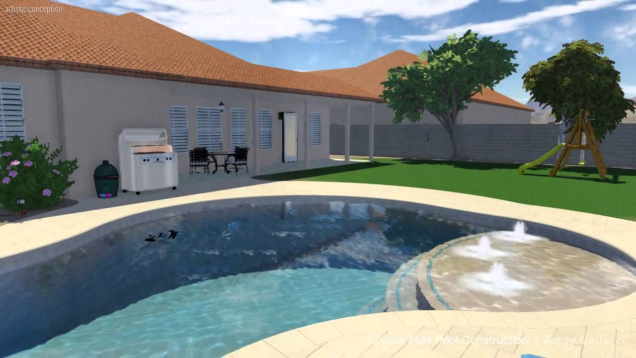Lagoon Style Pool with Rock Feature