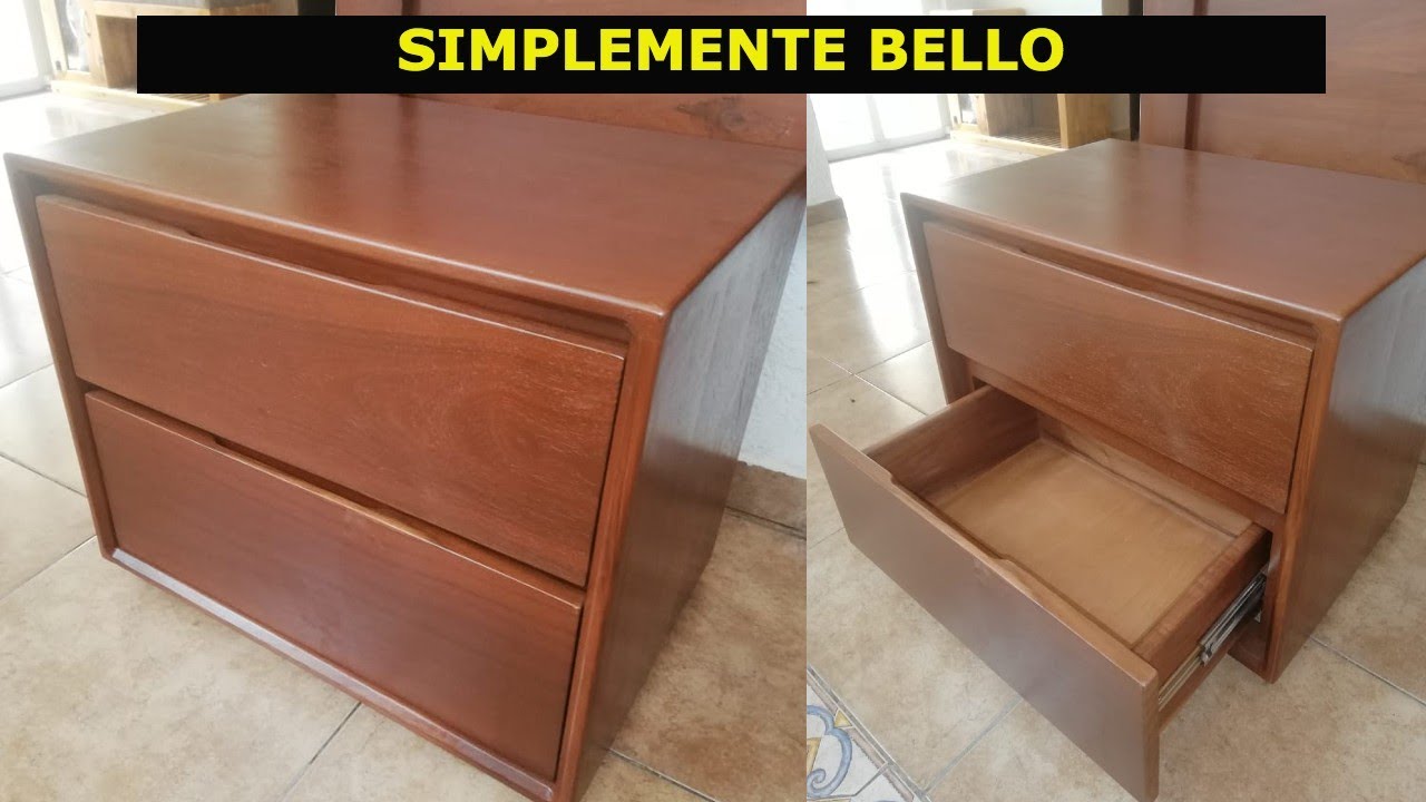 COMO HACER, BURO DE MADERA SOLIDA CON JALADERAS OCULTAS.