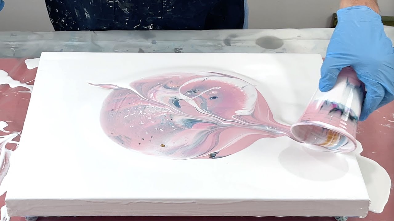 Sandwich Pour~Marbling Effect Pour~Acrylic Pouring~133