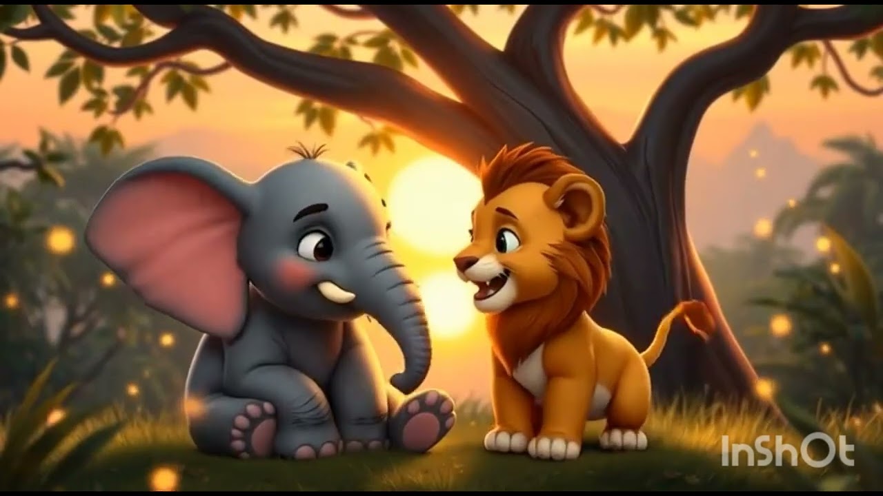 Sher or hati ka dosti ✌