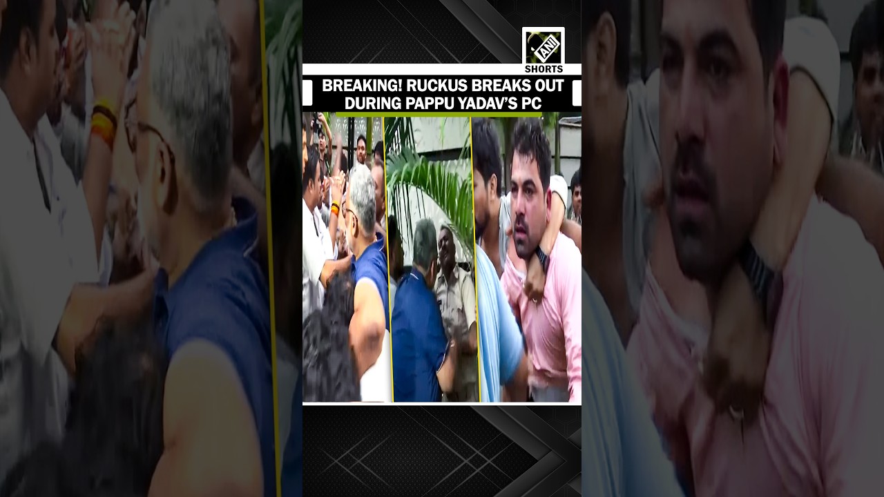 BREAKING! Ruckus breaks out during Pappu Yadav&rsquo;s media interaction, leading to chaotic scenes