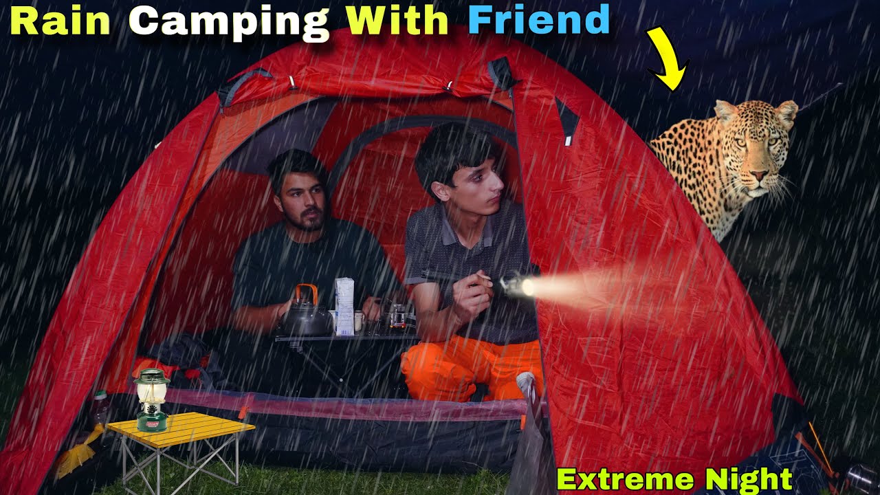 Camping In Rain With Friend In Forest | चीकू की हालत ख़राब हो गई 😨 | Camping In India | Camping Trip